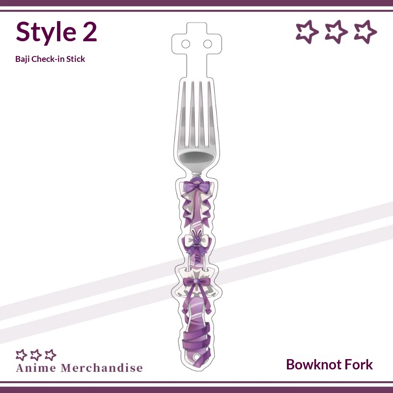 Anime Acrylic Bowknot Fork Sha - Cosplay Prop 评论和价格