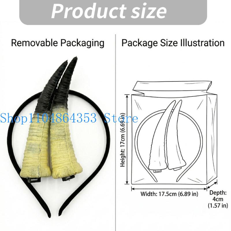 652F Goat Headband Cosplay Pro - Easy Cosplay Prop 评论和价格