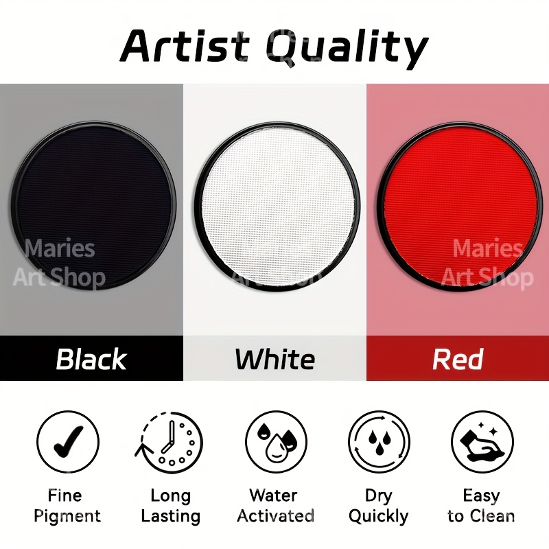 5pcs Black&Clown White 30g Pai - Cosplay Prop Paint 评论和价格