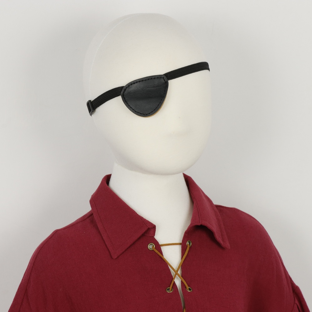 Black PU Leather Pirate Eyepat - Cosplay Prop 评论和价格